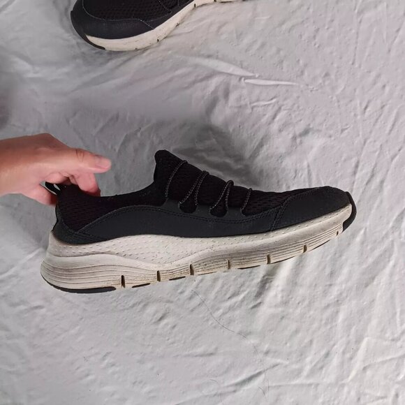 Women's SKECHERS Arch Fit Lucky Thoughts 149056 Trainers Walking Shoes 11 Black - Picture 7 of 16